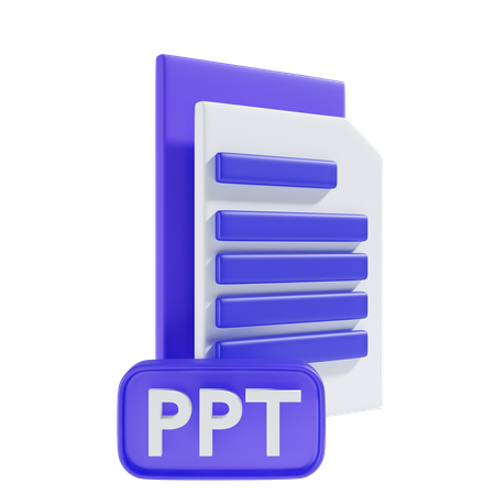 Archivo ppt  3D Icon