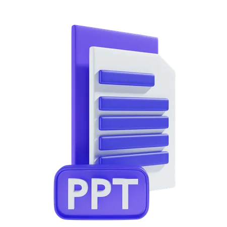 Archivo ppt  3D Icon