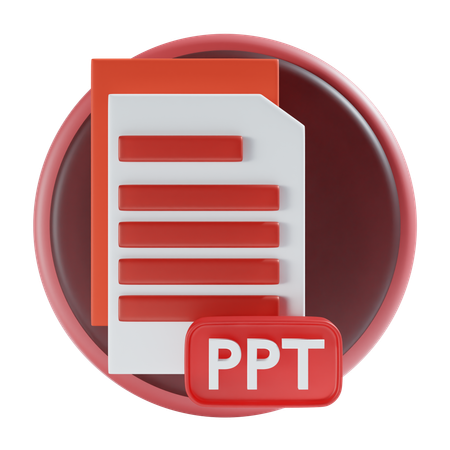 Archivo ppt  3D Icon