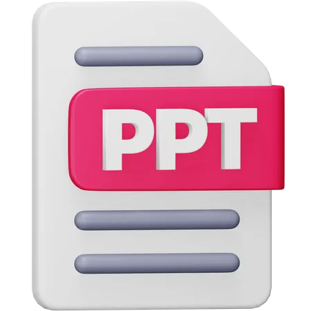 Archivo ppt  3D Icon