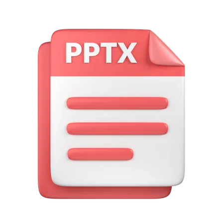 Archivo pptx  3D Icon