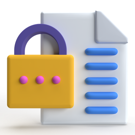 Privacidad de archivos  3D Icon