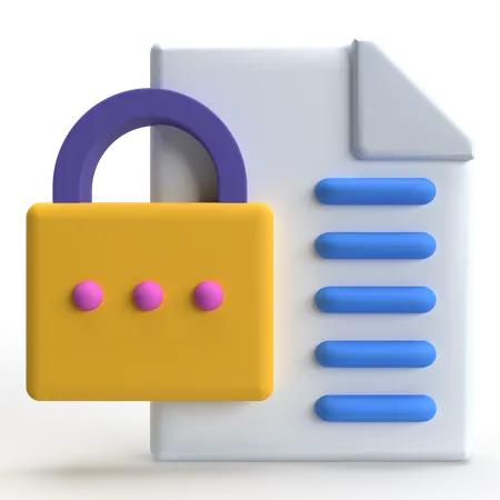 Privacidad de archivos  3D Icon