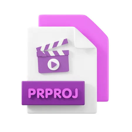 Archivo prproj  3D Icon