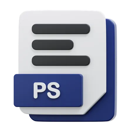 Archivo ps  3D Icon