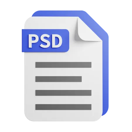 Archivo psf  3D Icon