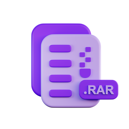 Archivo rar  3D Icon