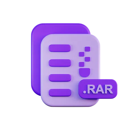 Archivo rar  3D Icon