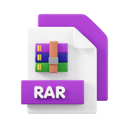 Archivo rar  3D Icon