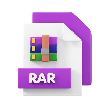 Archivo rar  3D Icon