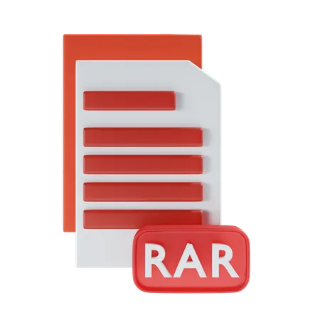 Archivo rar  3D Icon