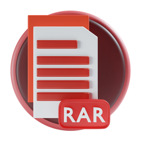 Archivo rar  3D Icon