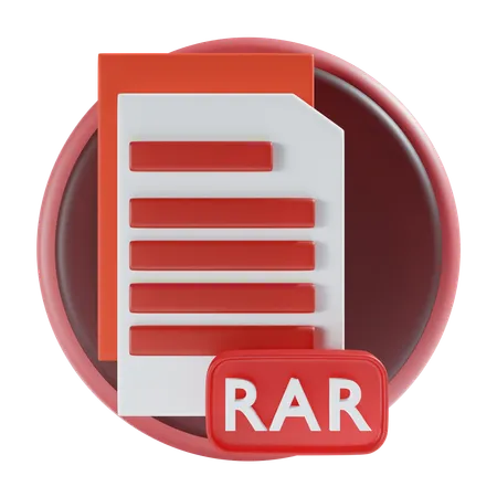 Archivo rar  3D Icon