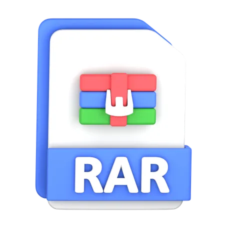 Archivo rar  3D Icon