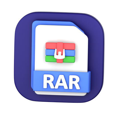 Archivo rar  3D Icon