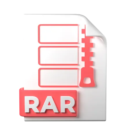 Archivo rar  3D Icon