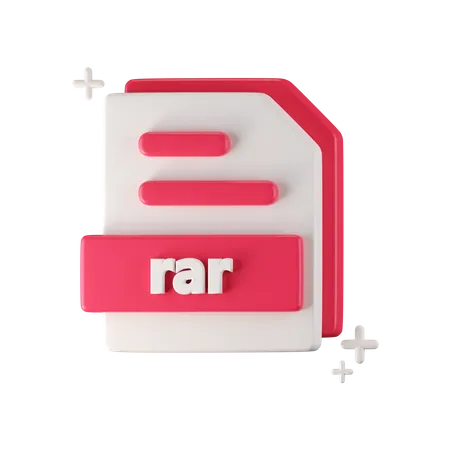 Archivo rar  3D Icon