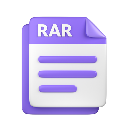 Archivo rar  3D Icon