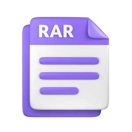 Archivo rar  3D Icon