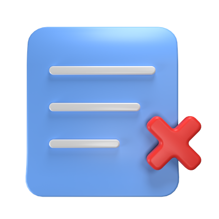Archivo rechazado  3D Icon