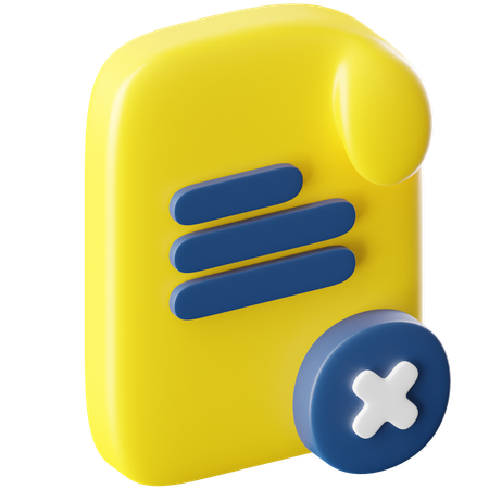 Archivo rechazado  3D Icon