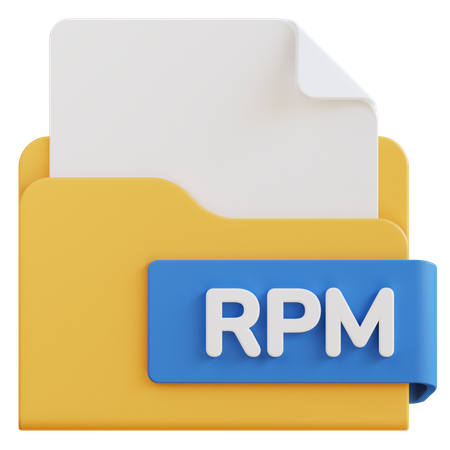 Archivo rpm  3D Icon