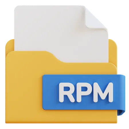 Archivo rpm  3D Icon