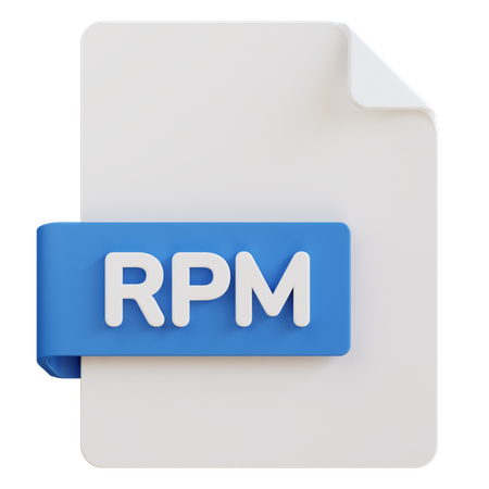 Archivo rpm  3D Icon