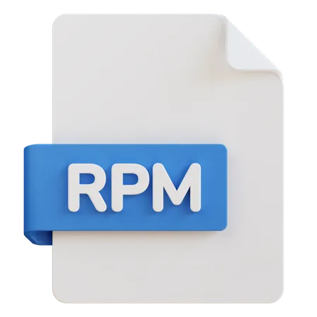 Archivo rpm  3D Icon