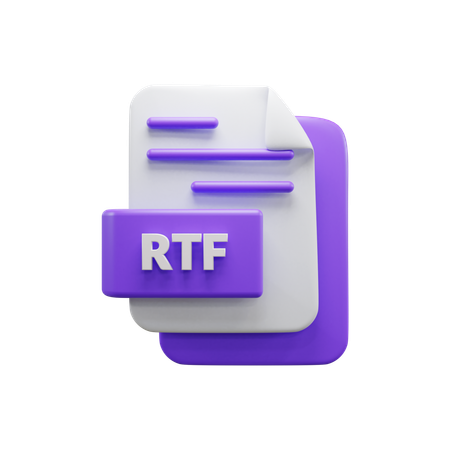 Archivo rtf  3D Icon