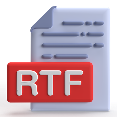 Archivo rtf  3D Icon