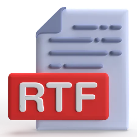 Archivo rtf  3D Icon