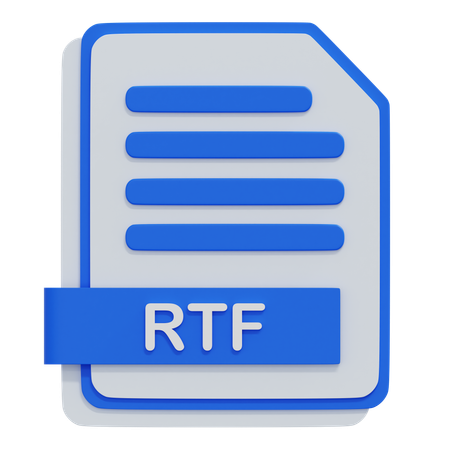 Archivo rtf  3D Icon