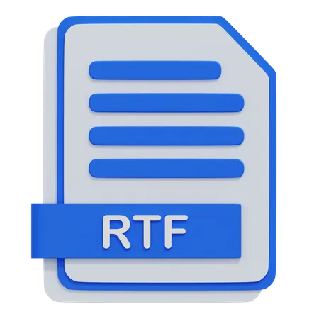 Archivo rtf  3D Icon