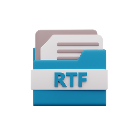 Archivo rtf  3D Icon
