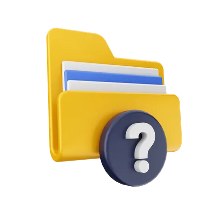 Archivo de signo de interrogación  3D Icon