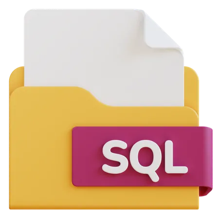 Archivo sql  3D Icon