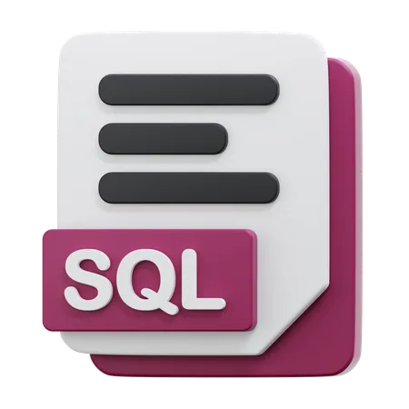 Archivo sql  3D Icon