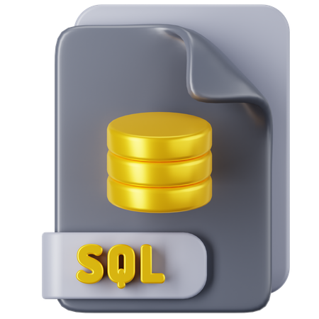 Archivo sql  3D Icon