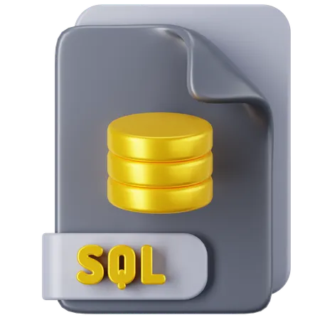 Archivo sql  3D Icon