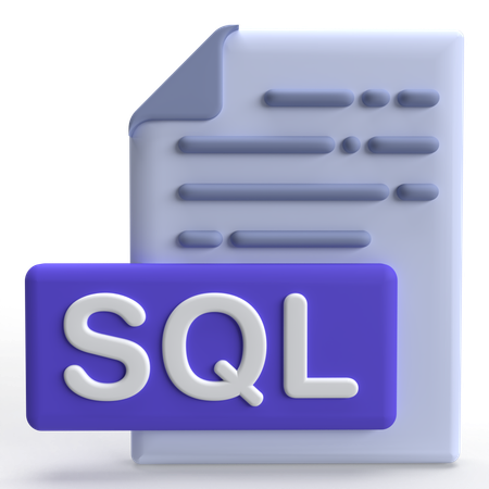 Archivo sql  3D Icon