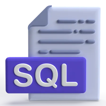 Archivo sql  3D Icon