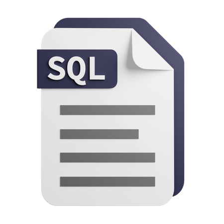 Archivo sql  3D Icon