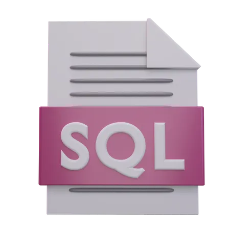 Archivo sql  3D Icon