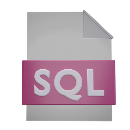 Archivo sql  3D Icon