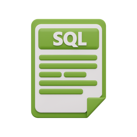 Archivo sql  3D Icon