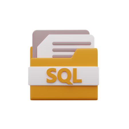 Archivo sql  3D Icon