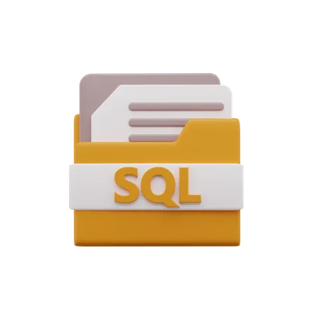 Archivo sql  3D Icon