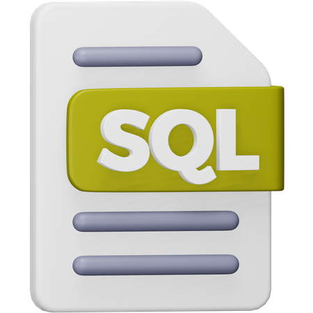 Archivo sql  3D Icon