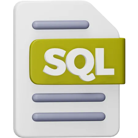 Archivo sql  3D Icon